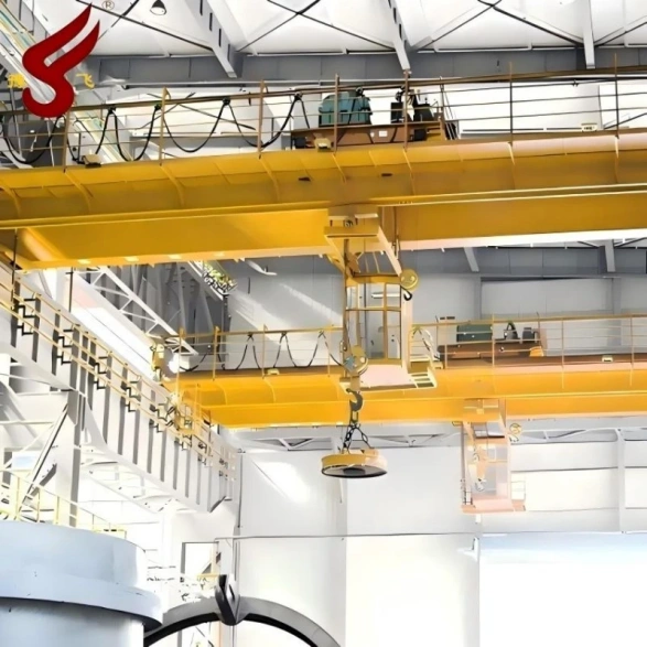QC Double Girder Overhead Crane with Electromagnet