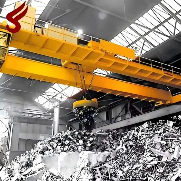 QC Double Girder Crane with Magnetic Spreader